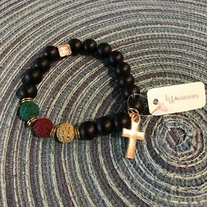 Lava stone beaded bracelet